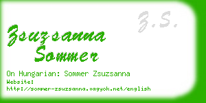 zsuzsanna sommer business card